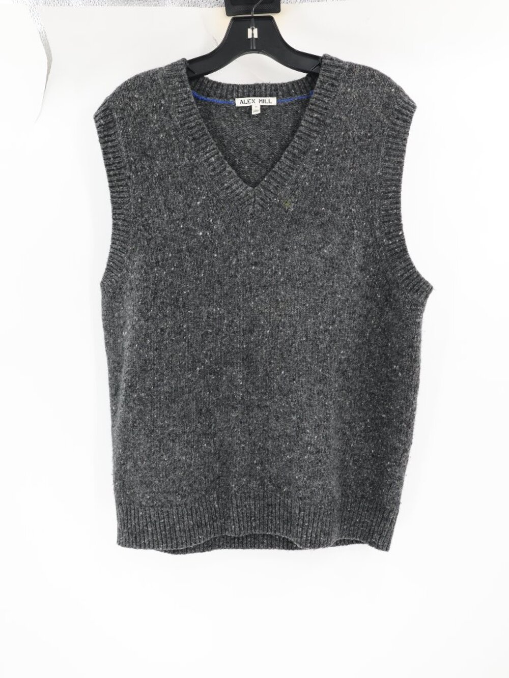 Alex Mill Vest Mens Medium Merino Wool Alpaca Blend V Neck Knit Sweater minimal